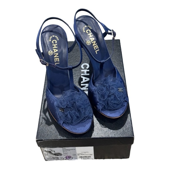 Chanel Satin T-Strap Slingback - Picture 3 of 10